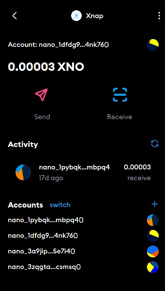 Xnap home screen